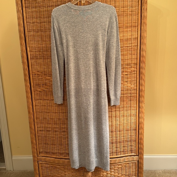 Gray TOPSHOP sweater dress with tie front. Sz 8 - Picture 3 of 6